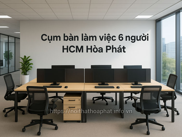 Cụm bàn làm việc 6 người HCM