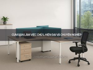 Cụm bàn làm việc chữ L