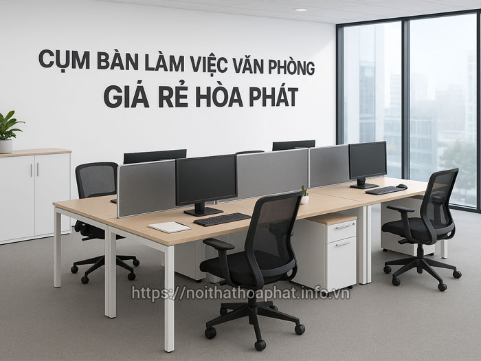 Cụm bàn làm việc văn phòng giá rẻ