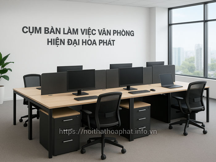 Cụm bàn làm việc văn phòng hiện đại