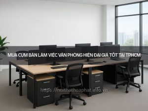 Cụm bàn làm việc văn phòng hiện đại