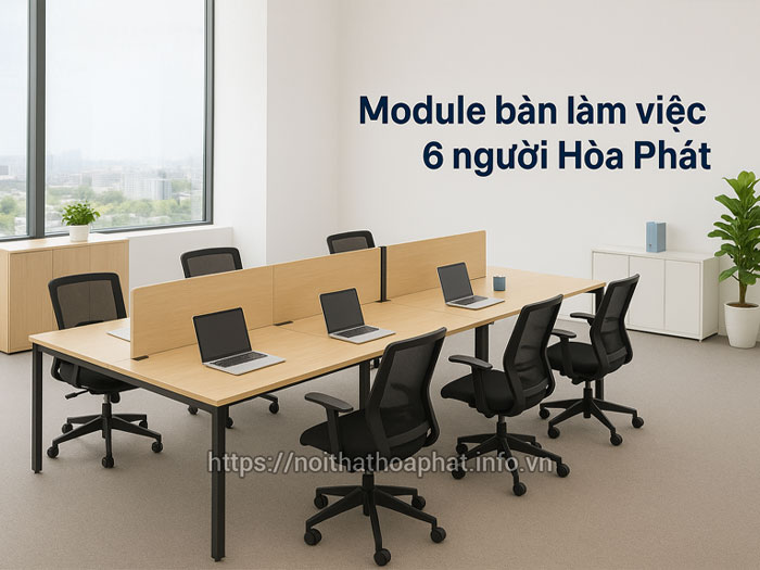 Module bàn làm việc 6 người