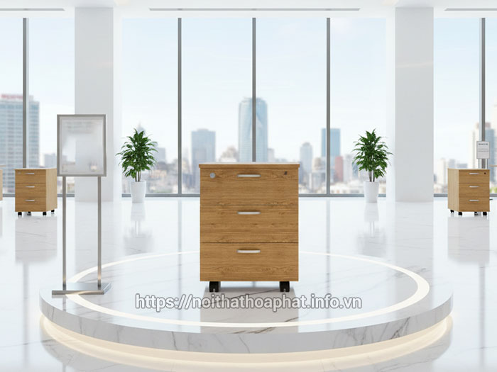 Tủ gỗ đựng tài liệu 3 ngăn