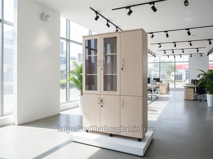 Tủ gỗ đựng tài liệu Hòa Phát