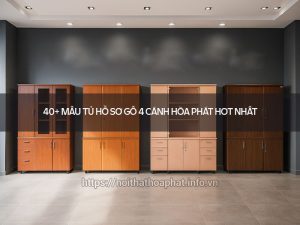 Tủ hồ sơ gỗ 4 cánh