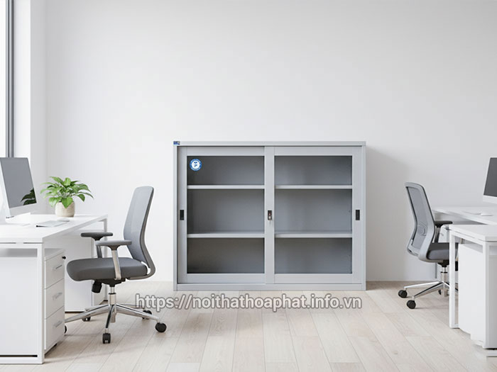 tủ hồ sơ thấp cửa lùa