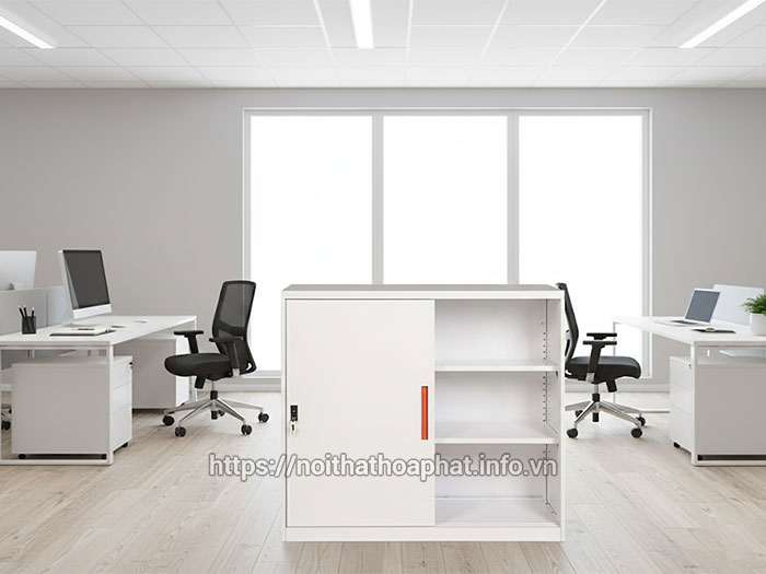 tủ hồ sơ thấp cửa lùa