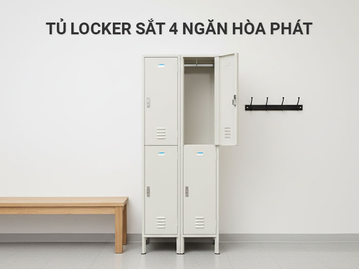 Tủ locker sắt 4 ngăn