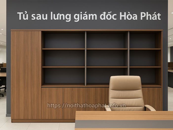 Tủ sau lưng giám đốc