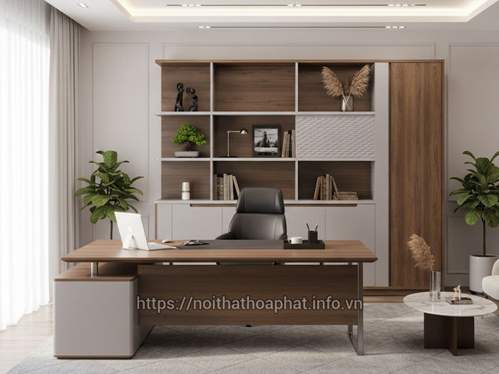 Tủ sau lưng giám đốc