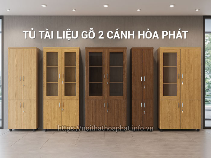 Tủ tài liệu gỗ 2 cánh