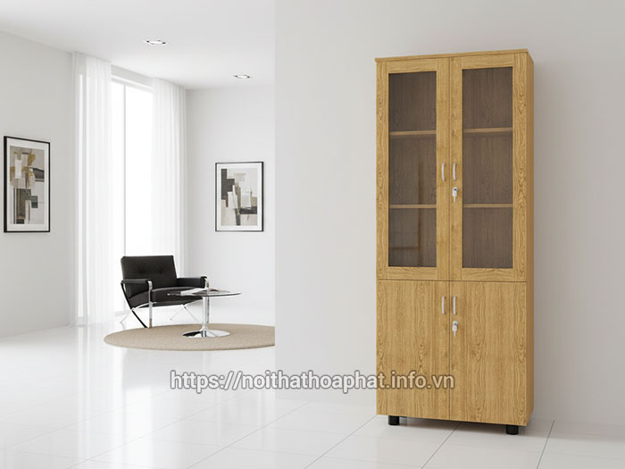 Tủ tài liệu gỗ cánh kính