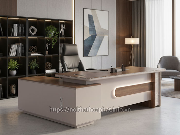 bàn giám đốc có tủ phụ