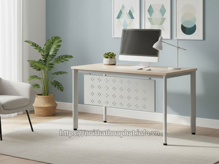bàn làm việc chân sắt giá rẻ