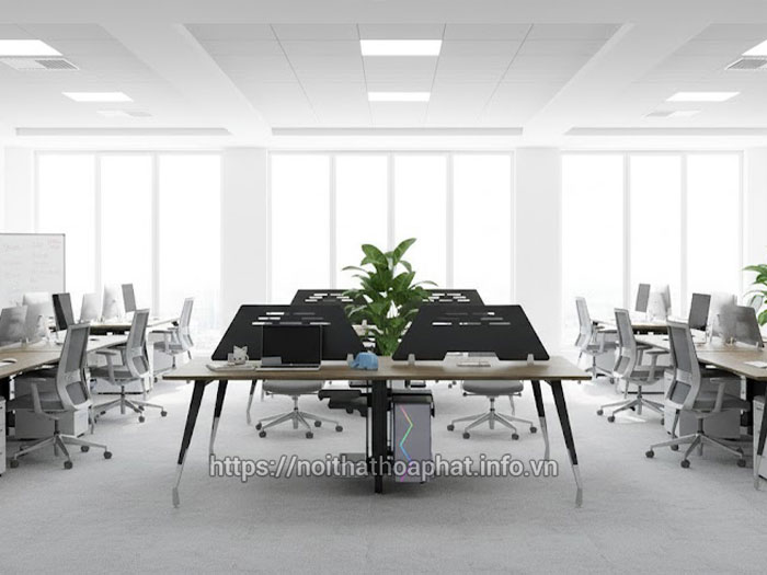 bàn làm việc có vách ngăn