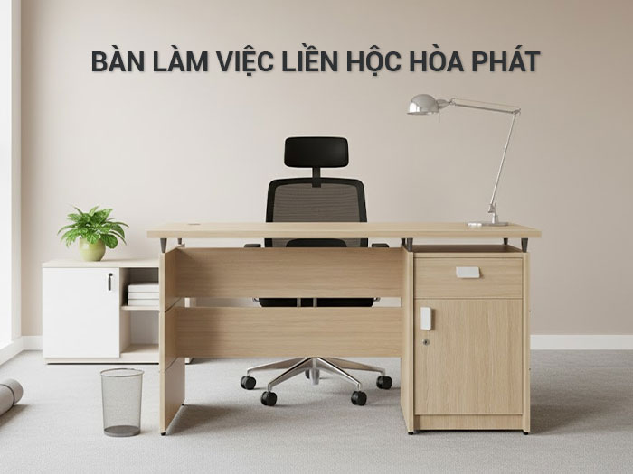 bàn làm việc liền hộc