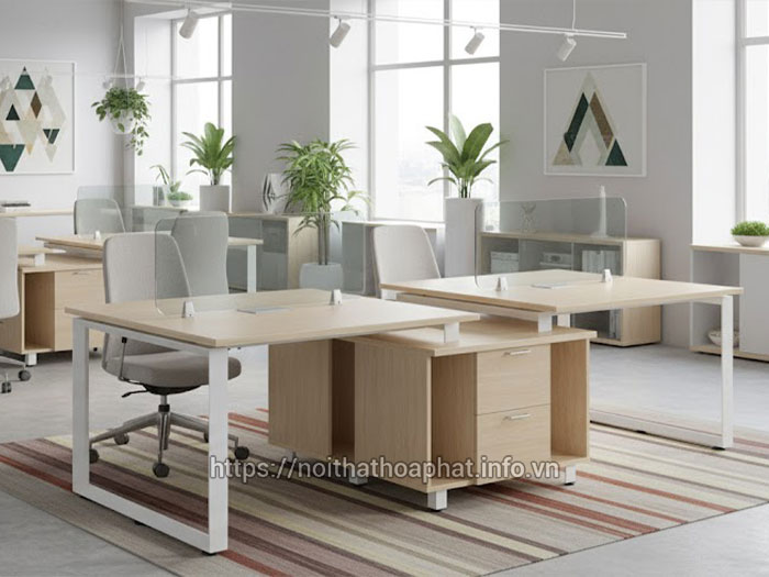 bàn làm việc văn phòng 4 người