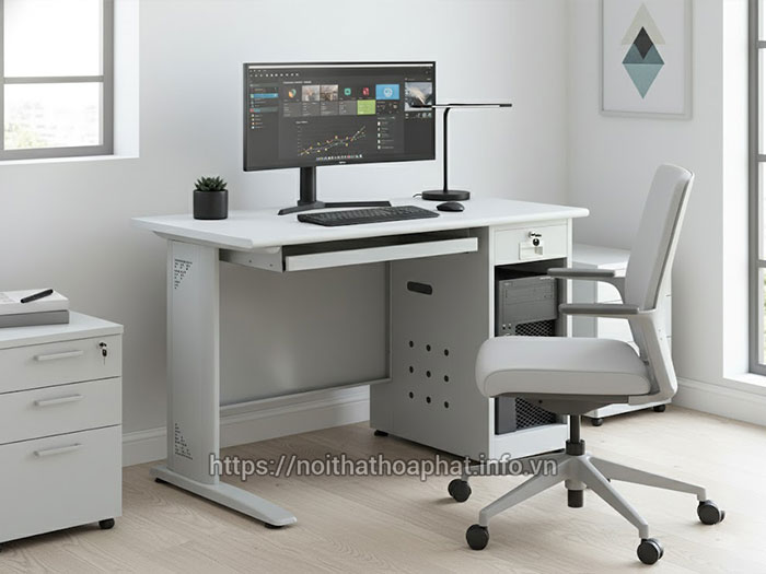 bàn vi tính khung sắt