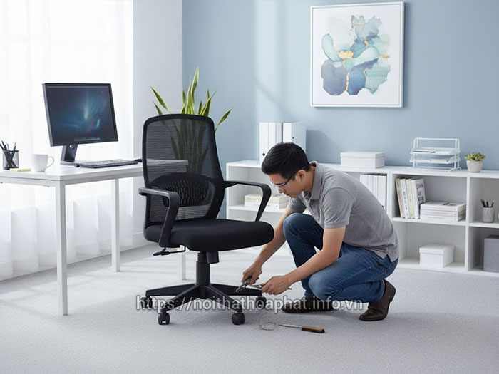 bánh xe ghế xoay bị kẹt