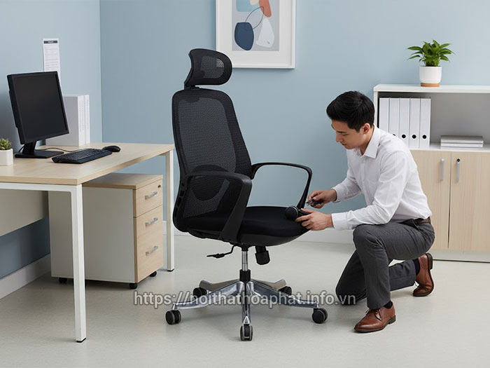 bánh xe ghế xoay bị kẹt