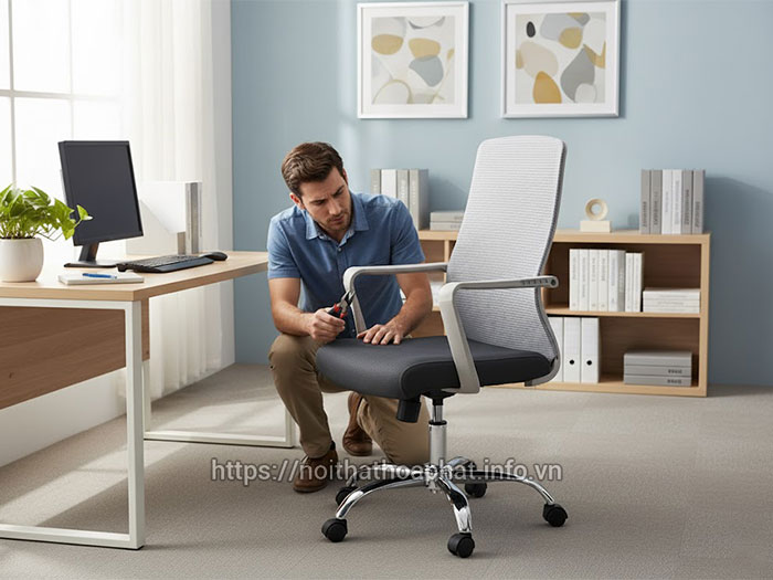 bánh xe ghế xoay bị kẹt