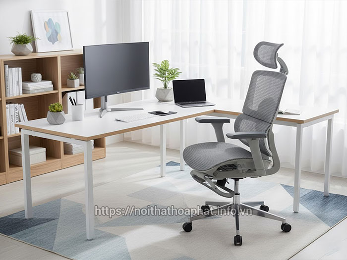 ghế công thái học gác chân