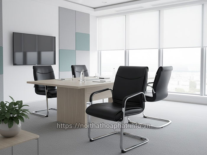 ghế da hòa phát chân quỳ