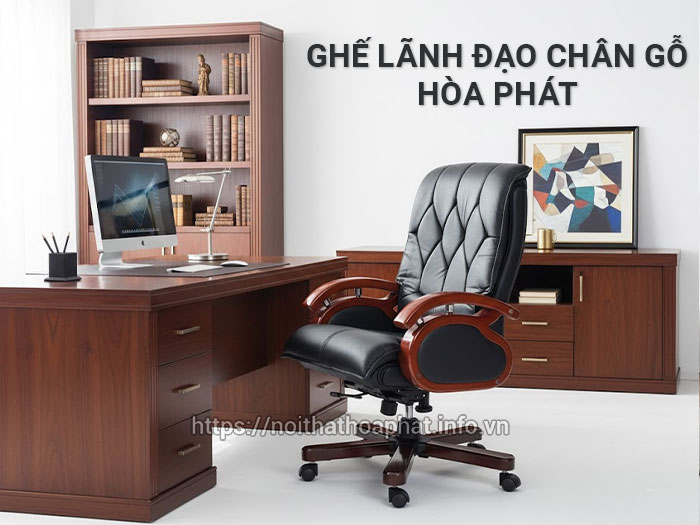 ghế lãnh đạo chân gỗ