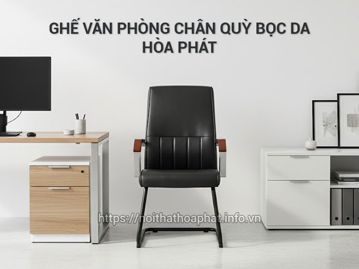 Ghế văn phòng chân quỳ bọc da
