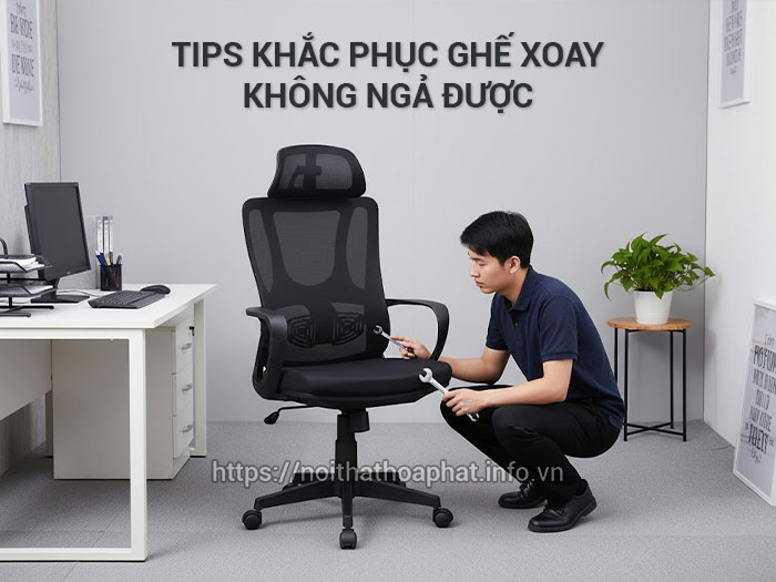 ghế xoay không ngả được