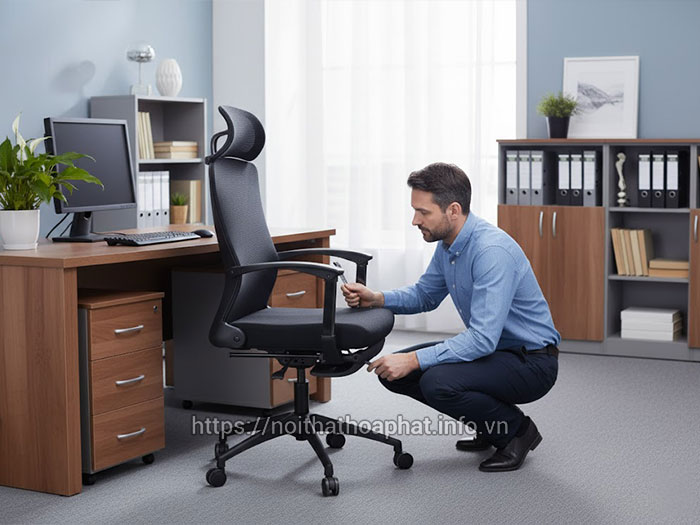 ghế xoay không ngả được