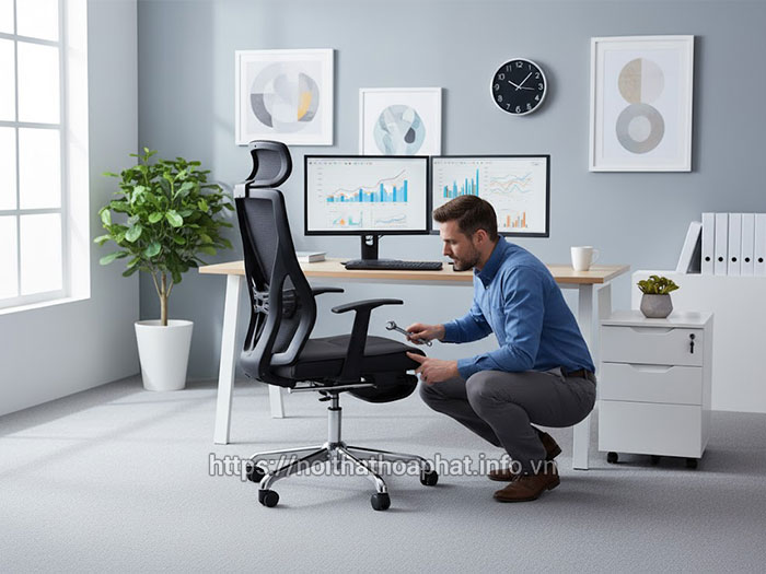 ghế xoay không ngả được