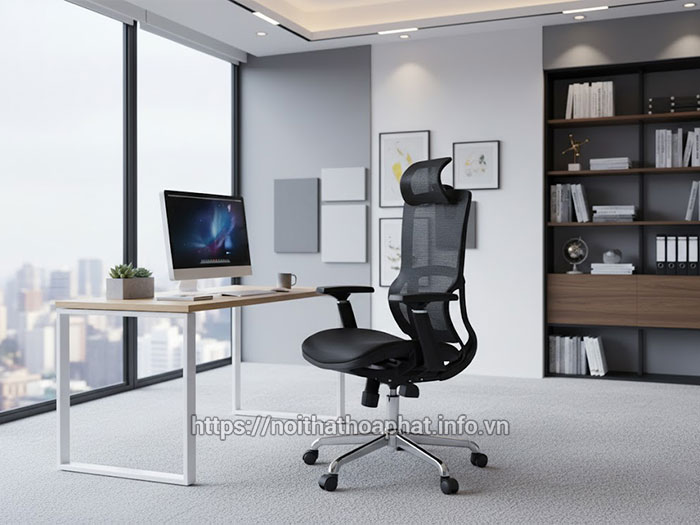 ghế xoay văn phòng tựa đầu