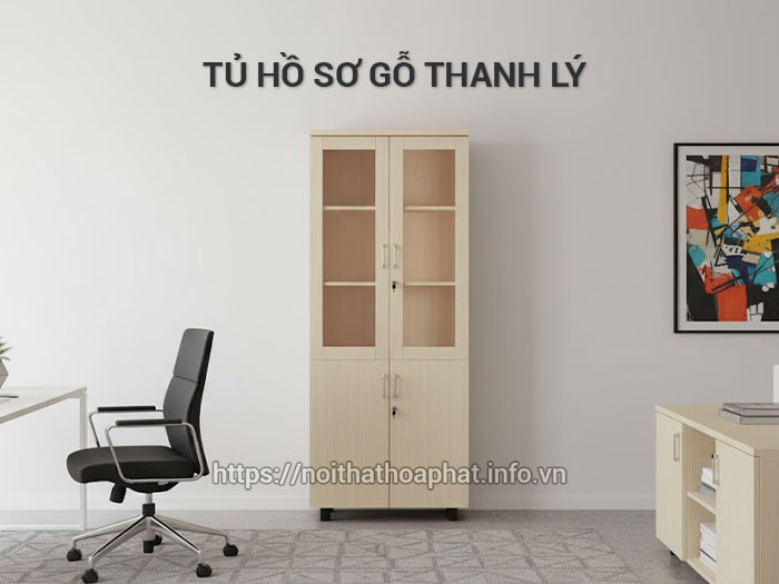 tủ hồ sơ gỗ thanh lý