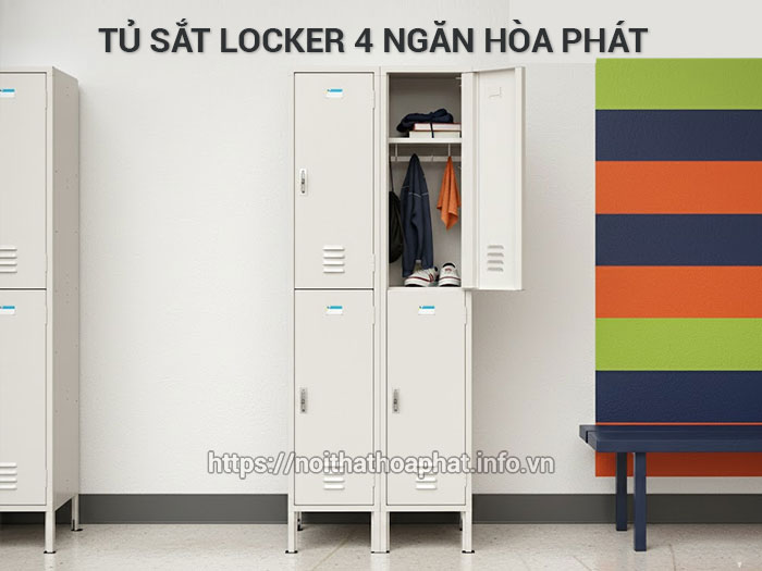 tủ sắt locker 4 ngăn