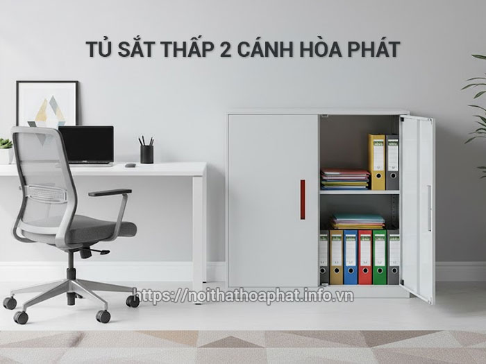 tủ sắt thấp 2 cánh