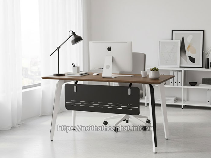 Bàn chân sắt mặt gỗ MDF