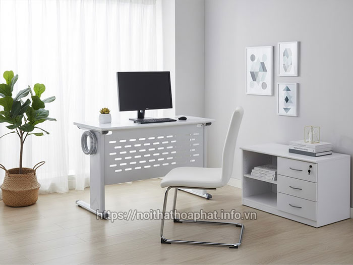 Bàn gỗ chân sắt làm việc