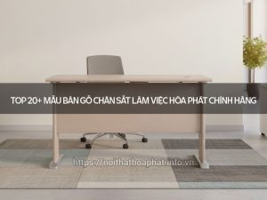 Bàn gỗ chân sắt làm việc