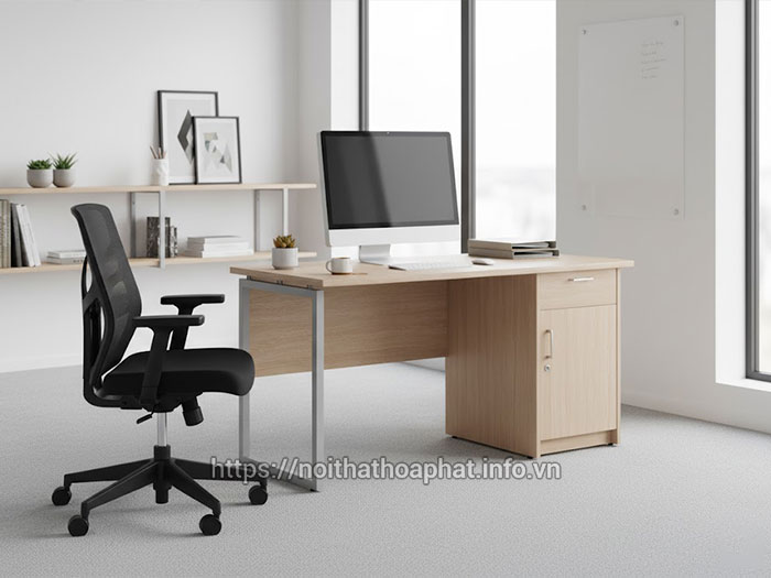 Bàn gỗ công nghiệp chân sắt