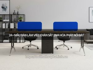Bàn làm việc chân sắt 2m4