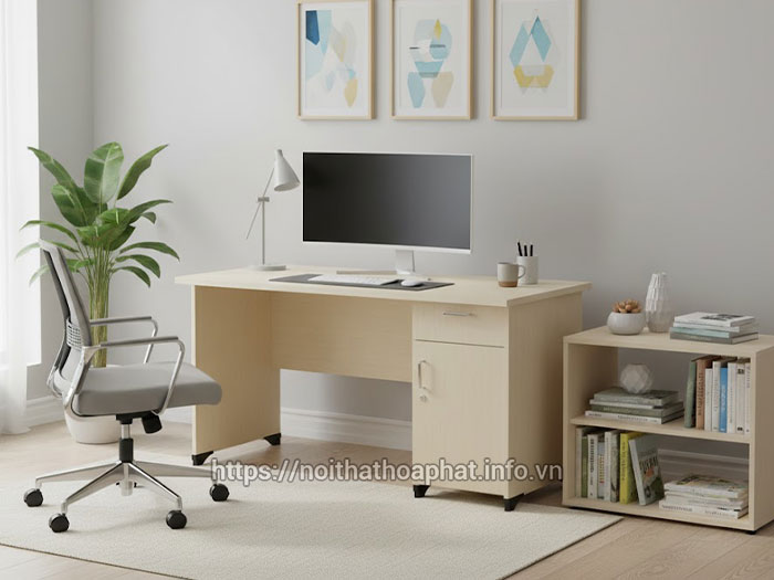 Bàn làm việc gỗ 1m4