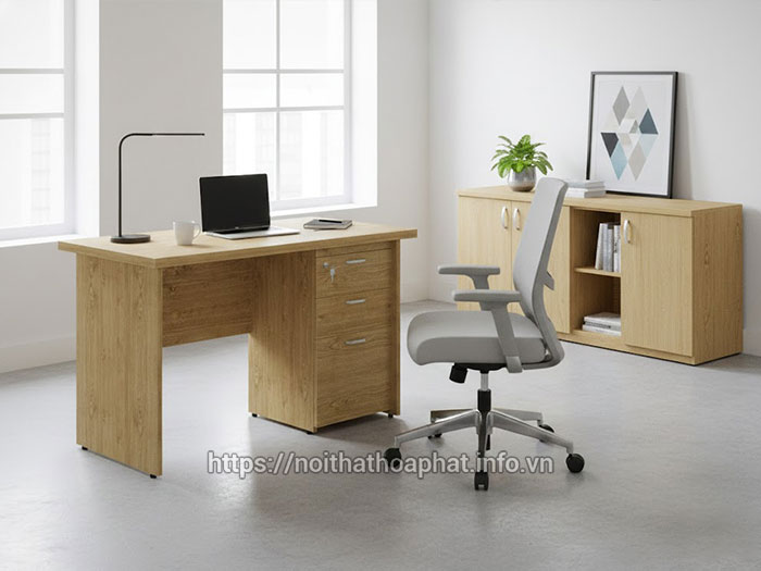 Bàn làm việc gỗ có ngăn kéo