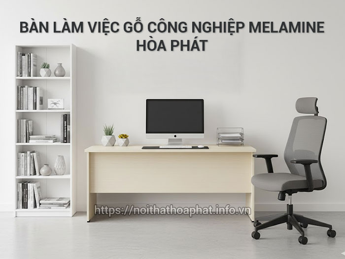 Bàn làm việc gỗ công nghiệp melamine