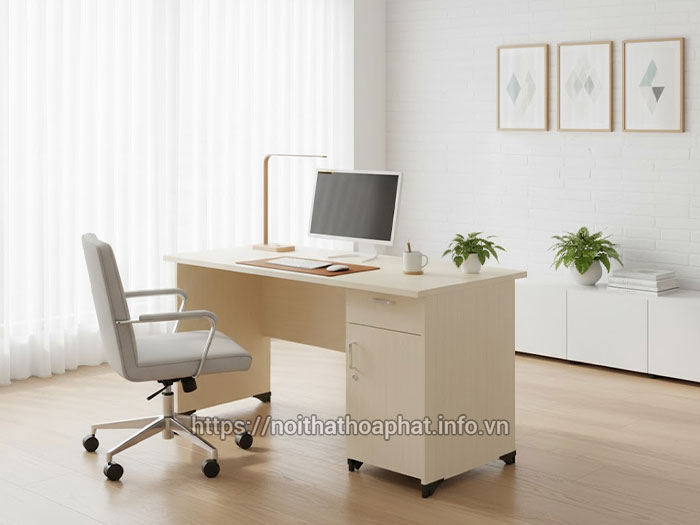 Bàn làm việc gỗ công nghiệp melamine