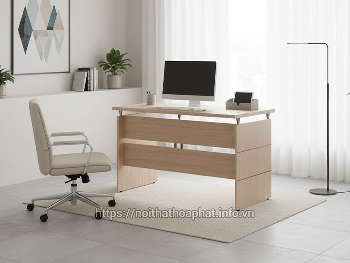 Bàn làm việc gỗ công nghiệp melamine