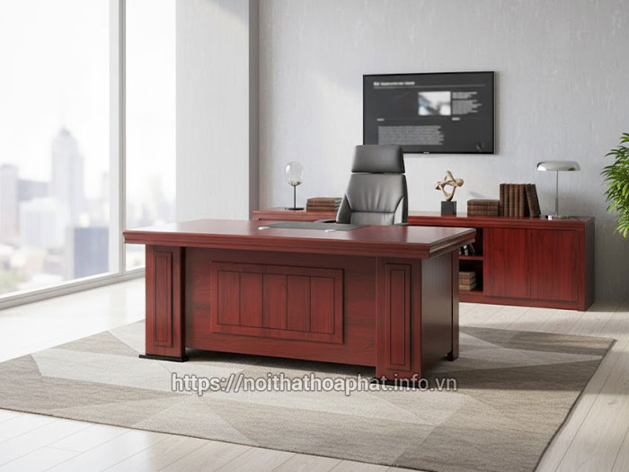 Bàn làm việc gỗ sơn PU