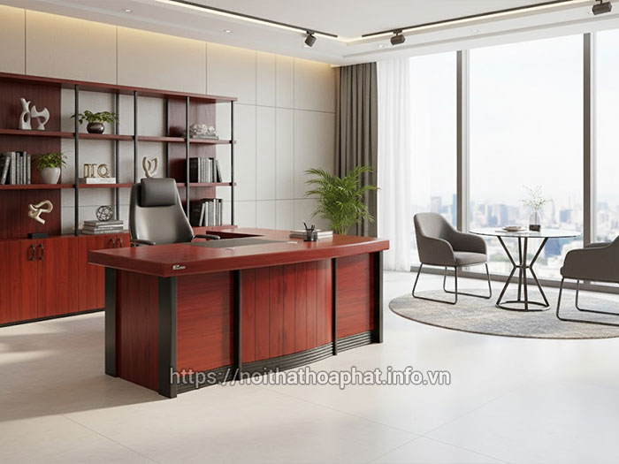 Bàn làm việc gỗ sơn PU