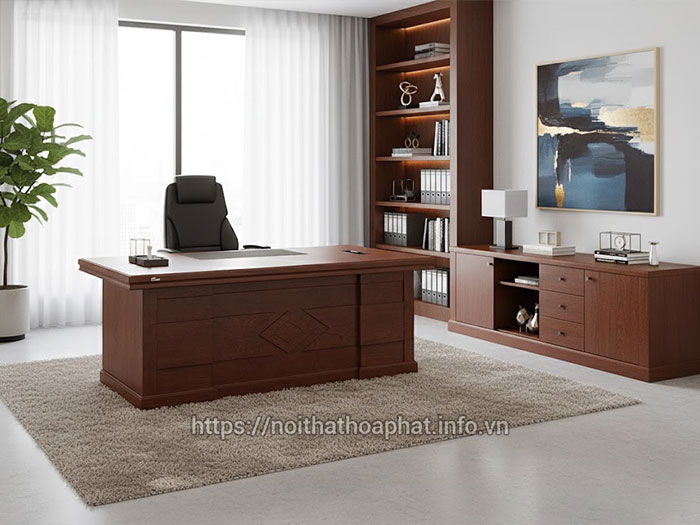 Bàn làm việc gỗ veneer