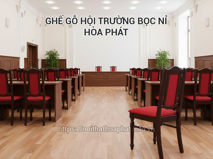 Ghế gỗ hội trường bọc nỉ